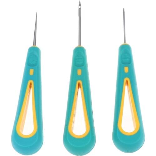 Detachable Repair Leather Shoe Sewing Cobbler Tool Craft Straight Curved and Hole Hook Needle Bodkin Bradawl Piercer Stab Awl