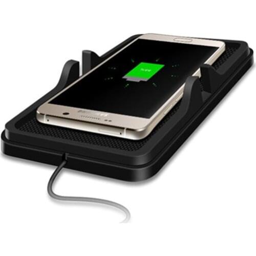 Wireless Charger Anti-skid Silicone Charging Pad Fast Charging Mat for Smartphone Car Styling