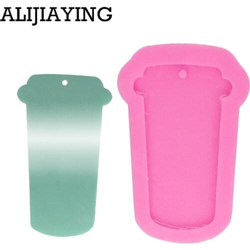 DY0051 DIY shiny cup shape silicone mold Silicone key ring mold Silicone Tumbler Mold for Key Chain