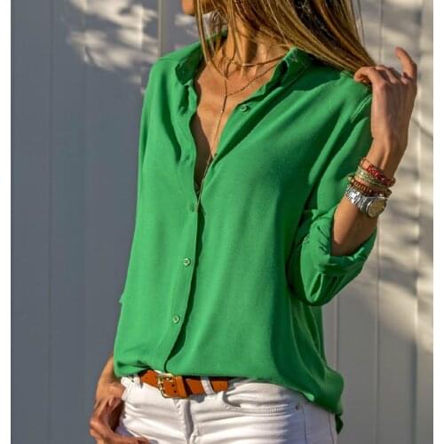 Chiffon Blouse Oversized Long Sleeve Women Blouses Tops Turn Down Collar Solid Office Shirt Casual Top Blusas Plus Size 8XL 7XL