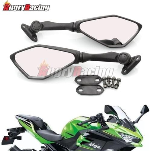 Black Motorcycle Rear view Mirrors For Kawasaki Ninja 250 250SL 300 ZX6R ZX-6R 2013-2016 NINJA400 Ninja 400 2017-2020
