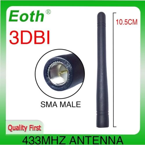 433MHz Antenna LORA 3dBi SMA Male Connector 433 mhz Antennas antena 433m IOT Waterproof Antenne Wireless Lorawan watermeter
