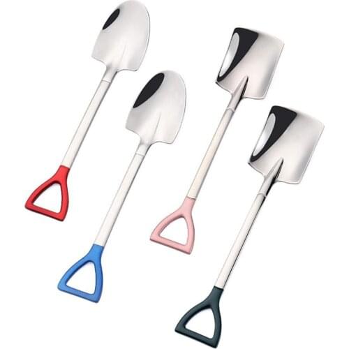 Spade Shape Spoon For Dessert Ice Cream Decorative Spoon Tableware Accessories