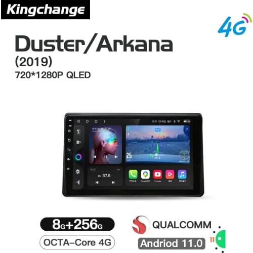 Kingchange Android 11 Car Multimedia Player For Renault Duster Arkana 2019 Radio Stereo GPS Octa-Core Navigation