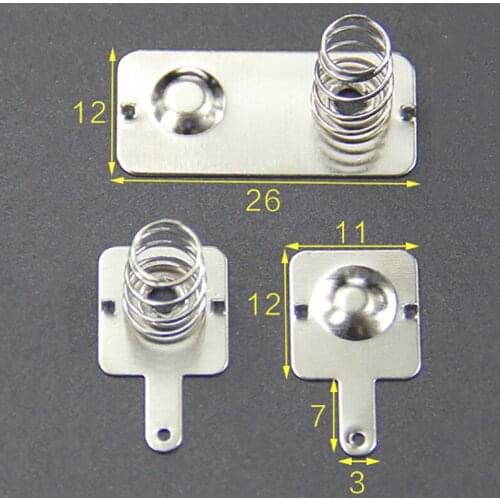 50PCS Electrical Remote Control Double Positive Negative AA Battery Spring Contact Plate,12*26MM,12*11mm