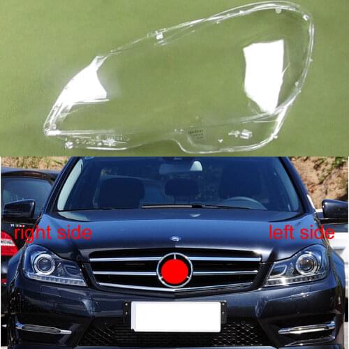 Front Lampshade Lamp Shell Headlamps Cover Headlight Lens Glass Shell For 2011 2012 2013 Benz C Class W204 C180 C200 C260