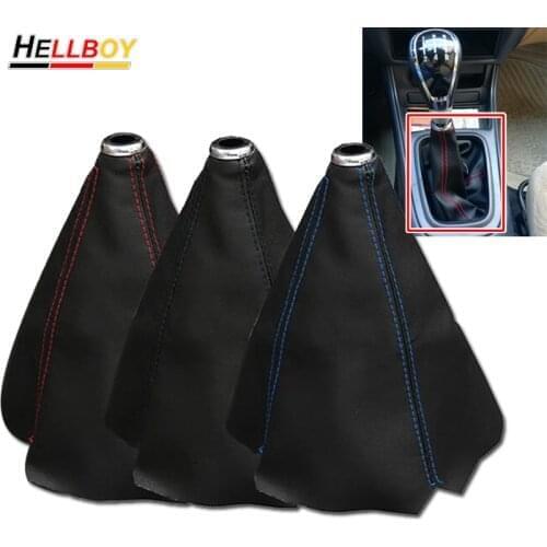 Leather Car Gear Shift Knob Lever Gaitor Boot Cover For Audi A3 8V 8P A4 A5 B8 Q5 VW Passat B7 CC Volkswagen Jetta MK6 Golf 7
