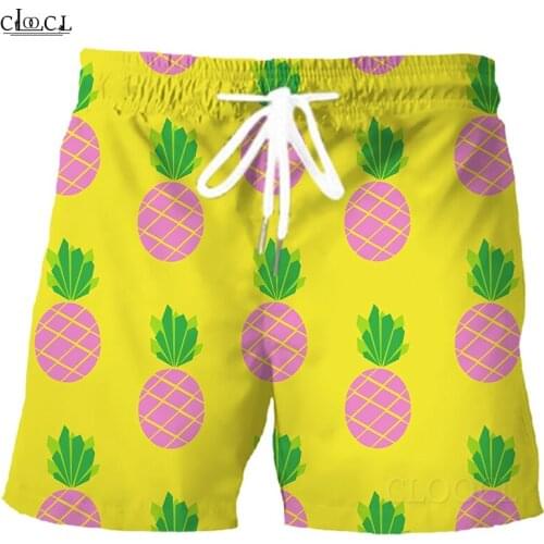 CLOOCL Beautiful Fruit Shorts Pineapple All Over Printed Men Women Clothes Fashion 3D Gym Shorts Drop Shipping