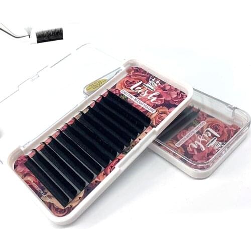 MASSCAKU Makeup Blooming Auto-Fans Eyelash Extension Volume Lashes mega volume Cílios 0.05mm Easy-Fans Premium Natural Eyelashes