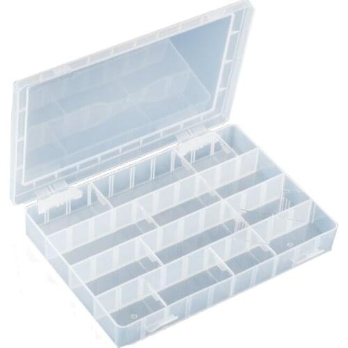 203-132H Multi-purpose Case Plastic Box Shockproof Component Storage Box PP Material With 40 Squares 252x182x40.5mm