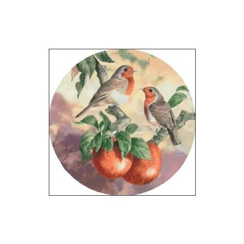 Malinovki i Yabloki Fruit Apples Cross Stitch Kits Top Quality Embroidery Needlework DIY 14CT Unprinted Handmade