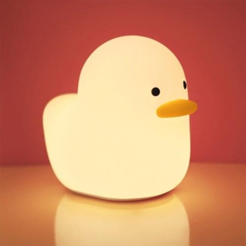 USB Rechargeable Night Light duck Silicone Night Lights Touch Sensor Bedroom Bedside Lamp For Kids Baby Gift