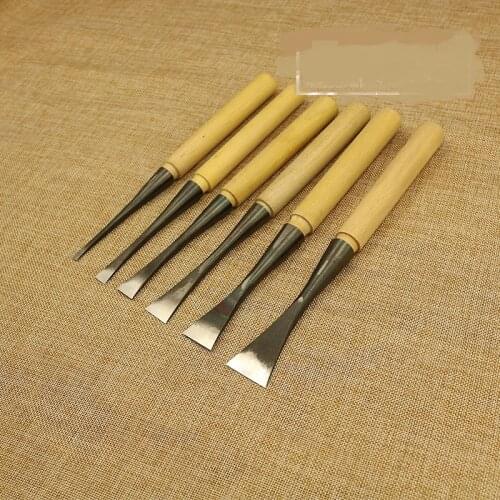 NEW 11size 0.3-6cm Hand Wood Flat knife Woodworking Chisels FOR Carving Blank Tools