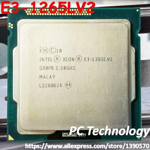 Original Intel XEON E3-1265LV2 Quad core 2.5GHz 8MB E3 1265LV2 LGA1155 CPU processor HD Graphics 2500 E3-1265L V2 free shipping