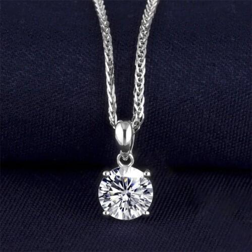 MS-278 HPHT Lab Diamond Necklace 1carat D VS1 IGI Certificate 18K 14K Solid Gold Customize Jewelry