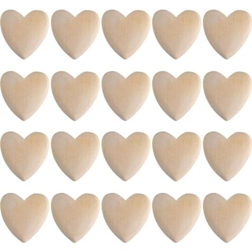 20Pcs/Pack Baby Love Heart Teether Wooden Beads Chewing Teething Soother Molar Toys DIY Pacifier Chain Accessories