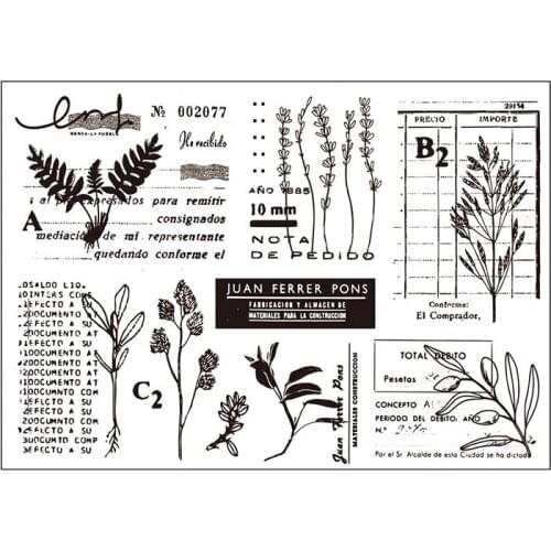 Grass leaf Transparent Clear Silicone Stamps for DIY Scrapbooking/Card Making/Kids Christmas Fun Decoration Supplies A1284