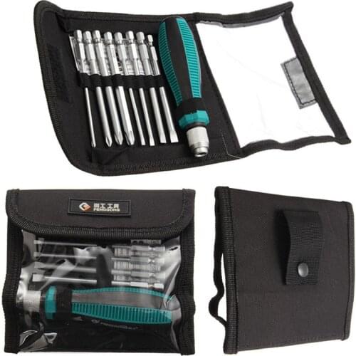 HOEN Hand Tool 9 in 1 Screwdriver Set Multi-Bit Tools Repair Screw Driver Screwdrivers Kit Home Useful Multi Tool
