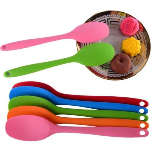 S/L Silicone Spoon Spatula Soup Spoon Kitchenware Silicone Kitchen Bakeware Utensil Spoons And Scoop Cooking Tools Kids Spoon 4