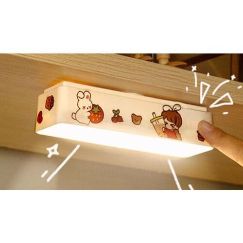 Touch switch three level dimming learning desk artifact small night light adsorption cool lamp J03