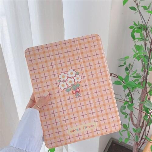 Cute Cartoon With Pencil Slot Case For iPad AIR 3 10.5 Pro 2020 11 inch Cases 2019 for iPad 2017 2018 Air2 9.7 Mini 5 Cover Capa