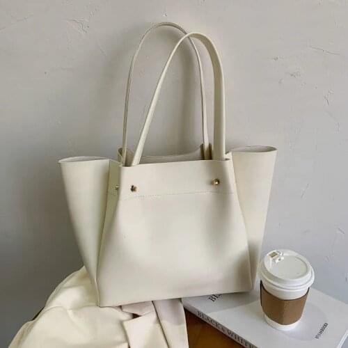 New Style Women Bag Handbag Casual Shoulder Bag PU Leather Bag Retro Classic Bag Black Brown Designer Female Bag Tote Bags