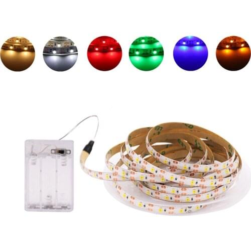 DC 5V USB LED Strip Light 60leds/m White Red Blue Yellow Battery Power SMD 2835 3528 Flexible Ribbon TV Backlight