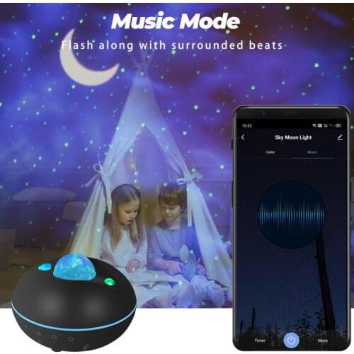 Tuya Waving Night Light WiFi Colorful Smart Star Projector Laser Starry Sky Projector Led Wireless Control Alexa Google Home