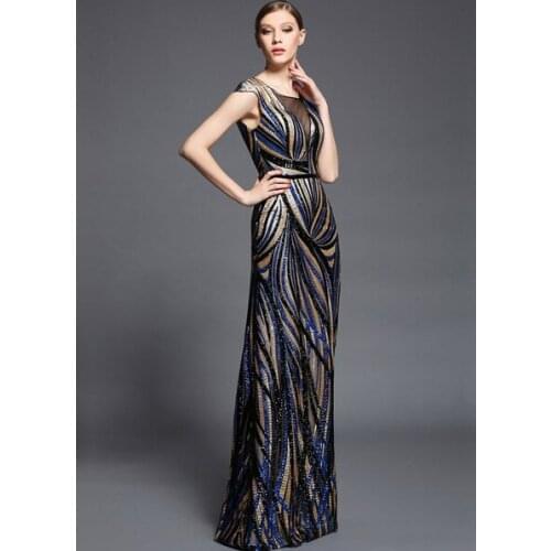 Evening Dress Multicolor Print Satin Mesh Prom Dress 2020 Wedding Guest Dress Blackles
