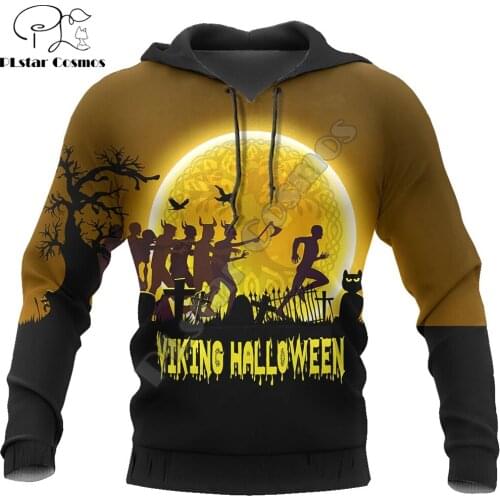 Vikings Halloween Hoodie Viking pattern 3D Printed Men women hoodies Harajuku Streetwear Casual Jacket Tracksuits drop shipping