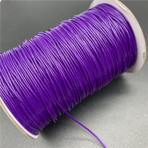 0.5mm 0.8mm 1mm 1.5mm 2mm Purple Waxed Cotton Cord Rope Waxed Thread Cord String Strap Necklace Rope For Jewelry Making