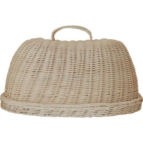 Japanese bread cover rattan woven storage basket household kitchen food cover bread basket woven basket hand woven