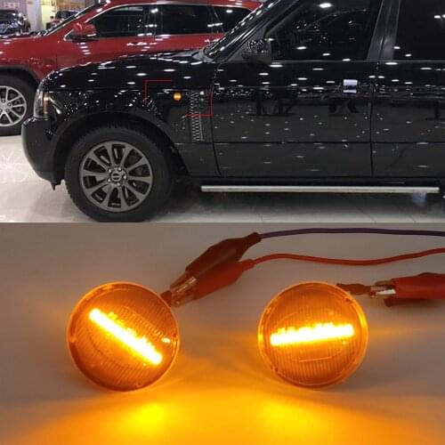 1Pair Led Dynamic Turn Signal Side Marker Light Sequential Blinker Light Side Repeater For Land Rover Range Rover L322 2002-2012