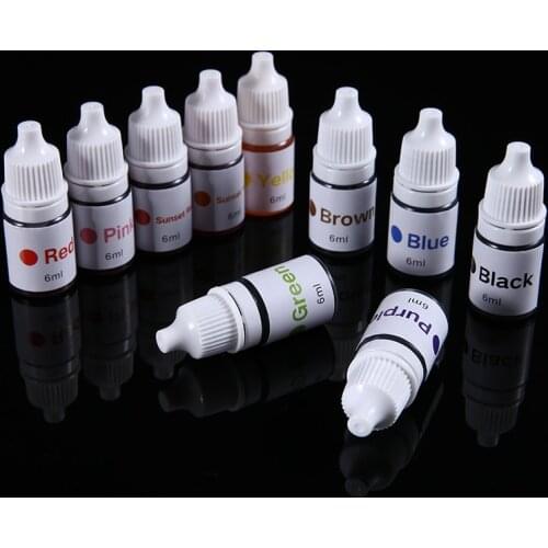 10 Colors Handmade Soap Bath Bomb Pigments 6ml Soap Pigment Dyes Manual Soap Colorant Tool Kit Painting Colour Liquid Pigment