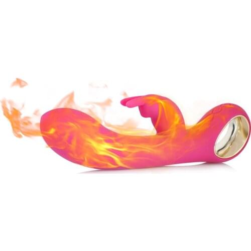 10 Speeds Dual Motor Heating Dildo Vibtrator G spot Clitoris Stimulator Warm Vibrator Sex Toys for Adults Masturbator for Women