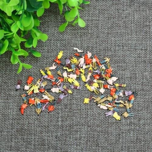 100Pcs 8-12mm 1:150 Scale Model Painted People Passengers Dioramas Figure Gauge Train Railway Park Street Scene Layout Landscape