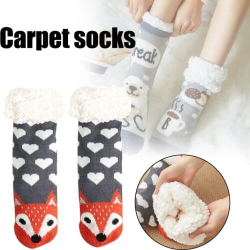 2021 Fuzzy Socks Cute Colorful Warm Plush Soft Slipper Sock Sleep Stocking For Women Girls AIC88