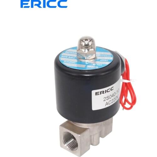2S series Closed type Valve 1/4" 3/8" 1/2" 3/4" 1" Stainless steel Electric Solenoid Valve Pneumatic Valve for Water Oil Gas