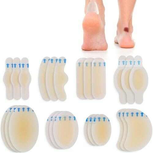 5pcs Hydrocolloid Dressing Heel Tape Anti-Wear Band-Aid Adhesive Bandage First Aid kit Home Travel Outdoor Camp Emergency Kits