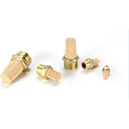 5Pcs Pneumatic Brass Exhaust Muffler BSL 1/8" 1/4" 3/8" 1/2" Silencers Fitting Noise Filter Reducer Connector Copper