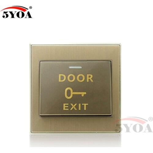 5YOA Door Exit Button Release Push Switch for access control systemc Electronic Door Lock NO COM lock Sensor Switch access push