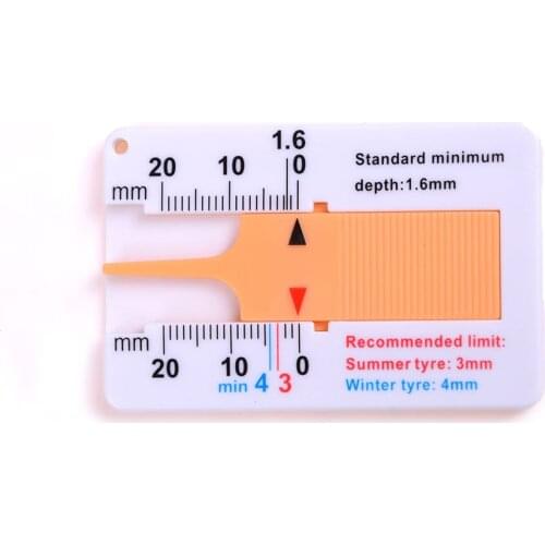 Brand New 1pcs Tyre Tread Depth Gauge Car Motorcycle Trailer Van Wheel Measure Tool High Quality