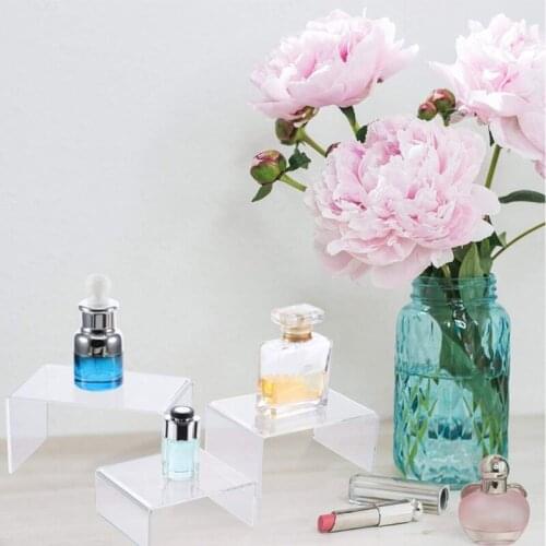 Square Acrylic Clear 3 Size Riser Display Stands Showcase Set to Set up Jewerly