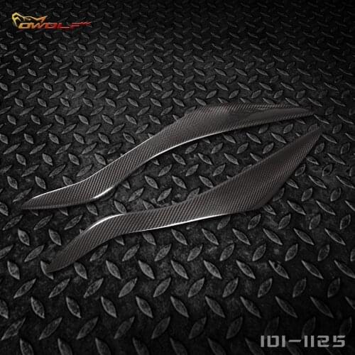 For Ford FOCUS 2012 Carbon Fiber Lamp Eyebrow Accessories 2Pcs