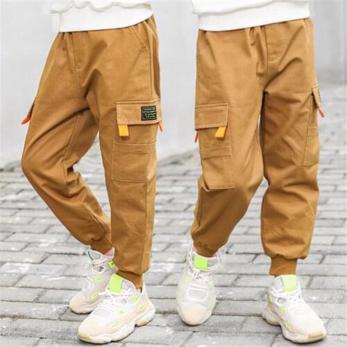 In Stock Spring Summer Thin Casual Pants Boys Kids Trousers Children Clothing Teenagers School Cotton Formal Sport High Quality