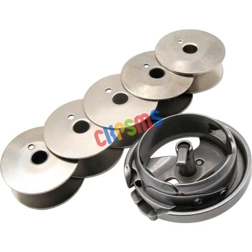 Bobbin Case and BOBBINS #103118+97949 5PCS Compatible with Singer 132K6-10 12 132K12 15 17 Durkopp Adler 265,SK-6 -6F ,SK-SERIE