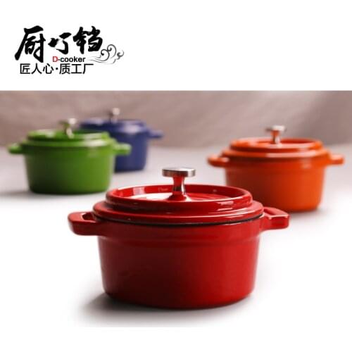 Cast iron enamel stew pot soup pot