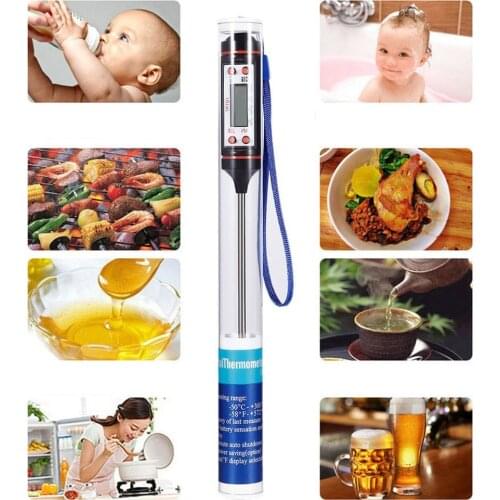 Digital Meat Thermometer Cooking Food Kitchen BBQ Probe Water Milk Oil Liquid Oven Digital Temperaure Sensor Meter Thermocouple