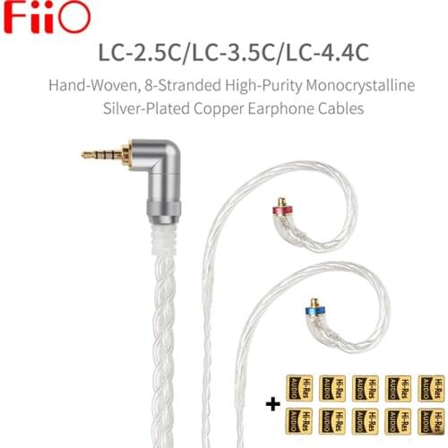 FIIO LC-2.5C LC-3.5C LC-4.4C Standard MMCX 3.5/2.5/4.4mm Balanced Earphone Replacement Cable for Shure/UE /FIIO/JVC