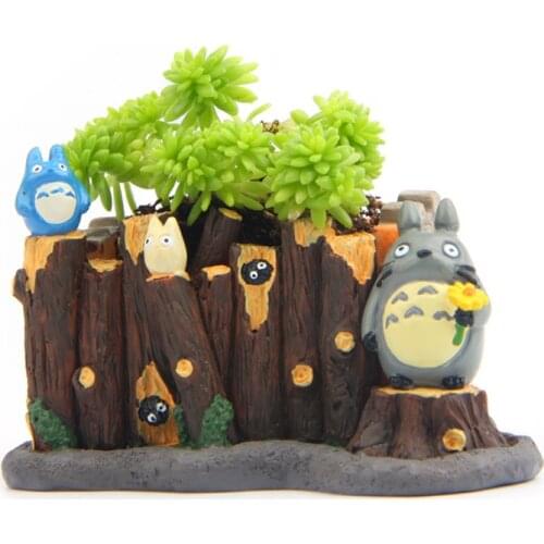7.10CM*4.5CM*2.3CM Totoro Toy Model Micro Landscape Gardening Decoraiton Small Flowerpot
